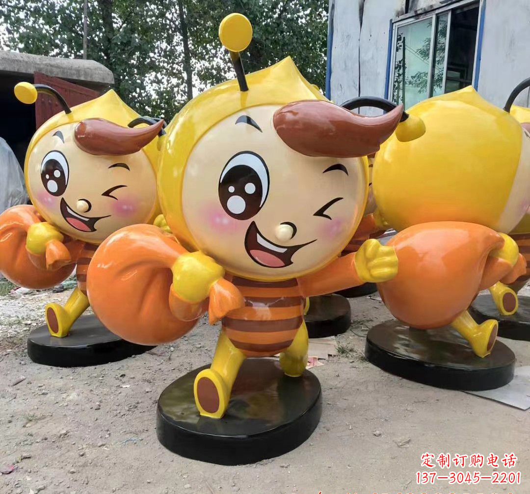 宁波玻璃钢卡通蜜蜂雕塑 (2)