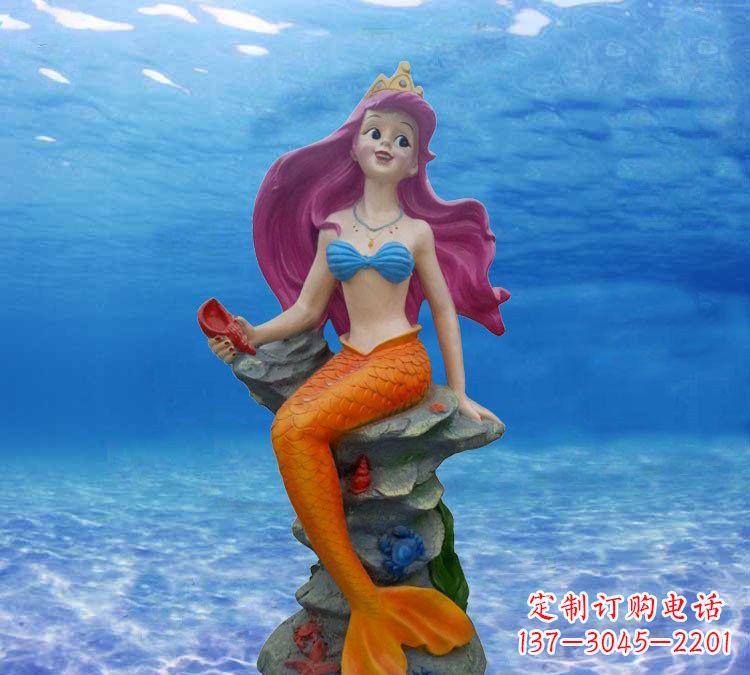 宁波玻璃钢卡通美人鱼