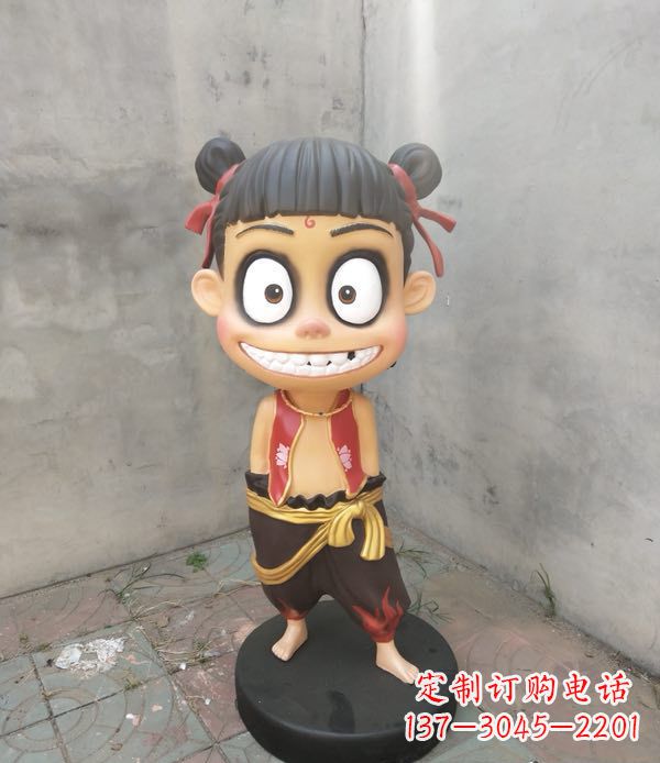 宁波玻璃钢卡通魔童哪吒