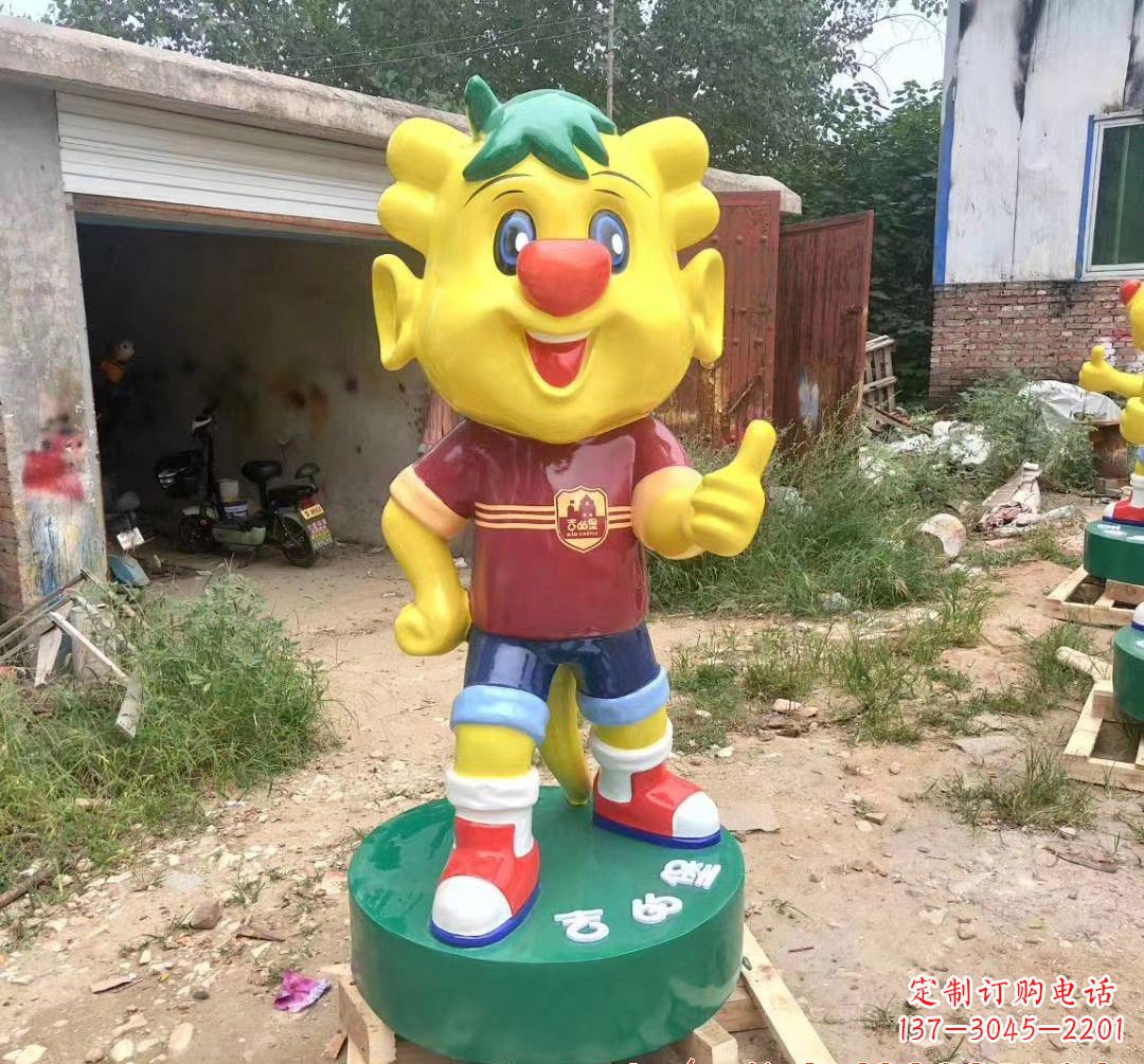 宁波玻璃钢卡通小牛雕塑