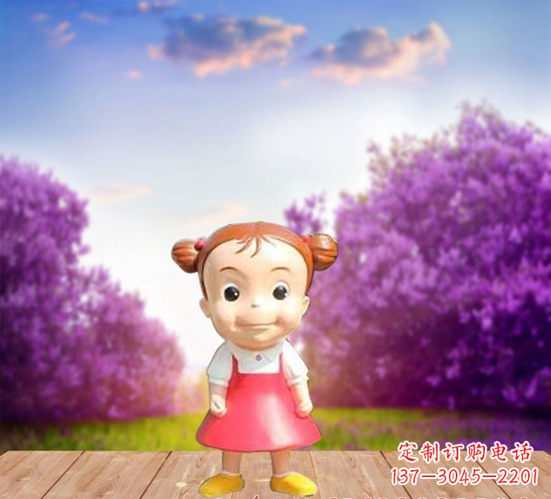 宁波玻璃钢卡通小女孩雕塑