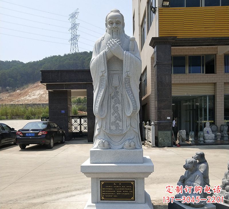 宁波玻璃钢孔子像雕塑