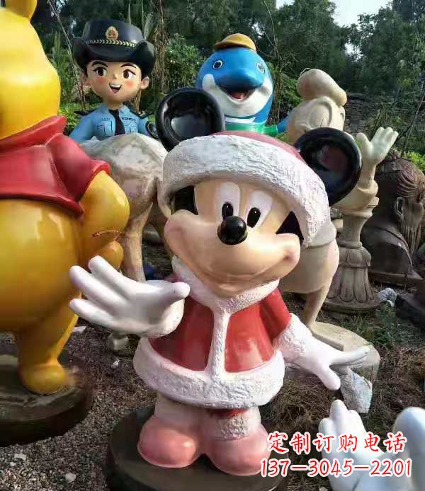 宁波玻璃钢米老鼠和唐老鸭卡通动物雕塑
