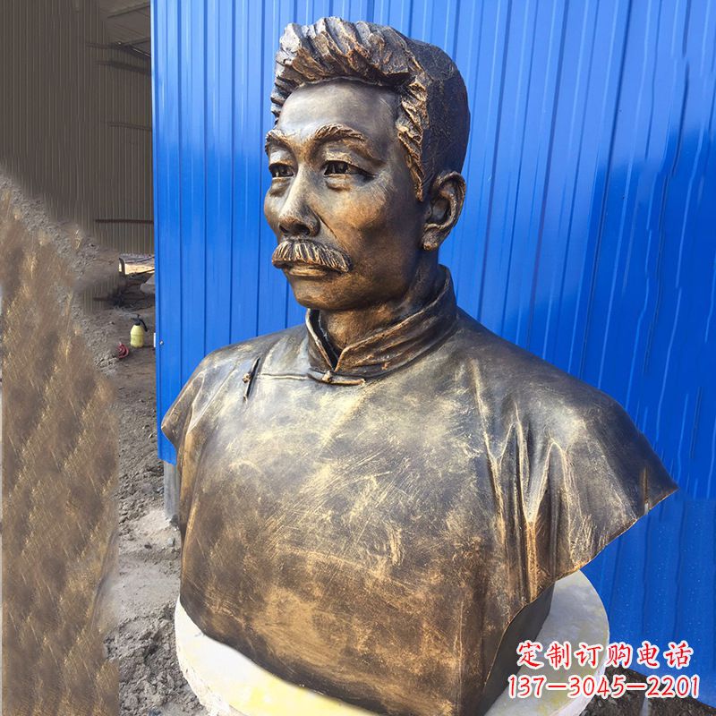 宁波玻璃钢名人头像鲁迅先生