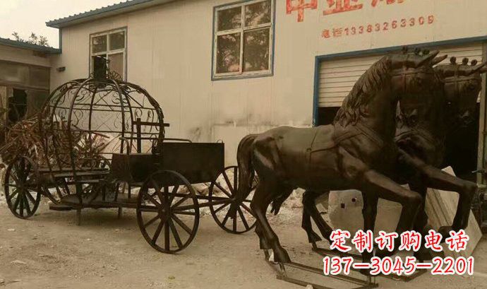宁波玻璃钢欧式马车雕塑精美艺术品
