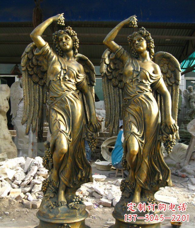宁波玻璃钢四季女神仿铜人物雕塑