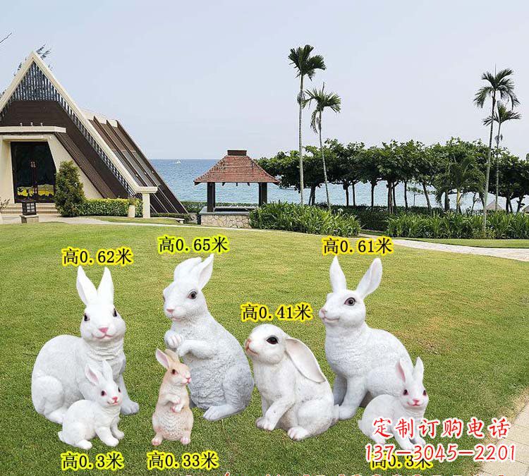 宁波玻璃钢兔子雕塑精致的艺术之作