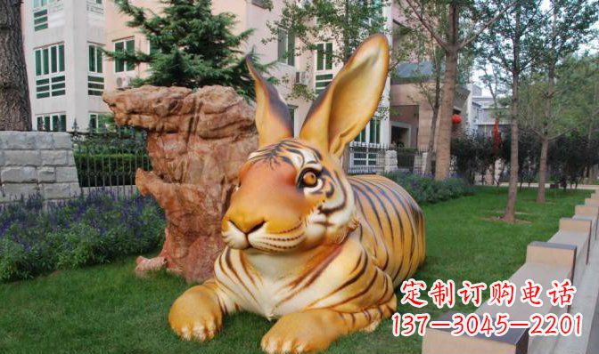 宁波玻璃钢兔子雕塑 (2)