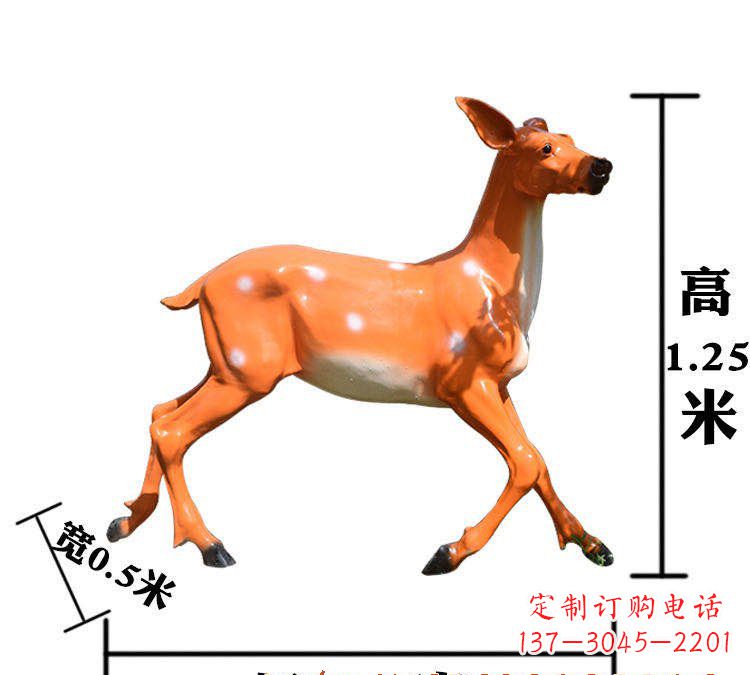 宁波玻璃钢梅花鹿雕塑给环境带来美丽