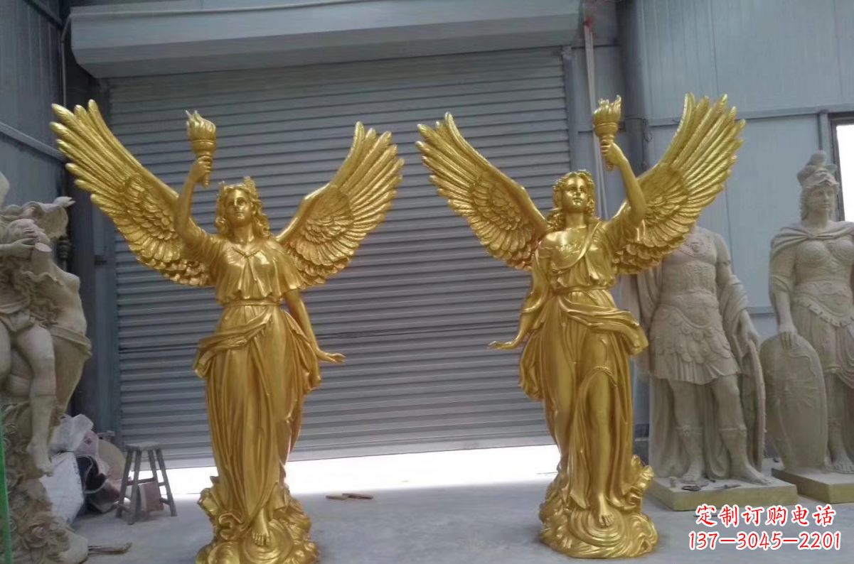 宁波玻璃钢天使西方人物雕塑之美