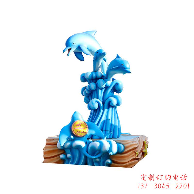 宁波玻璃钢海豚雕塑精美可爱的海洋宝藏