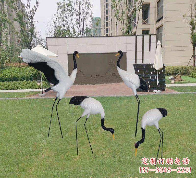 宁波精美玻璃钢仙鹤雕塑