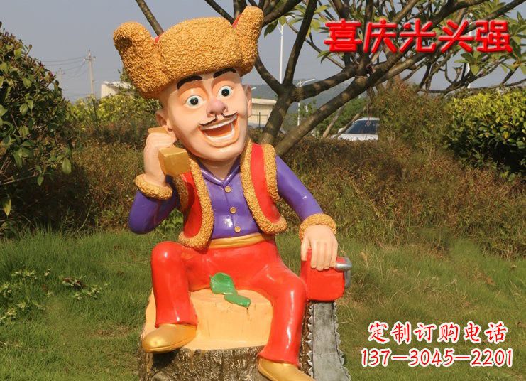 宁波熊雕塑——玻璃钢熊大熊二光头强