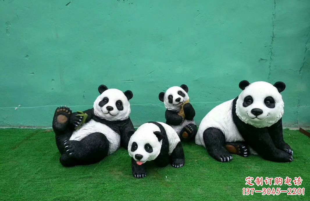 宁波玻璃钢熊猫雕塑传承中华文化