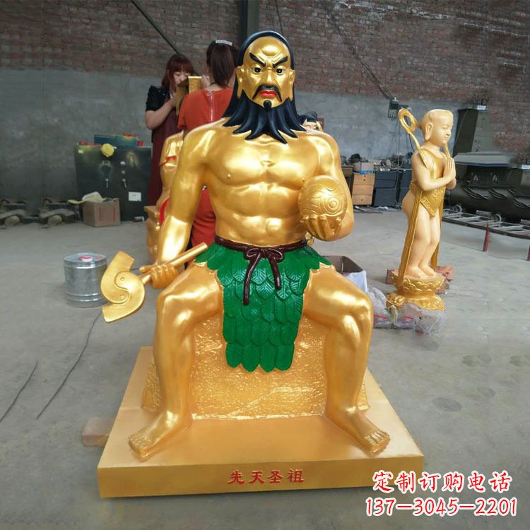 宁波炎帝雕塑玻璃钢彩绘的神话传说