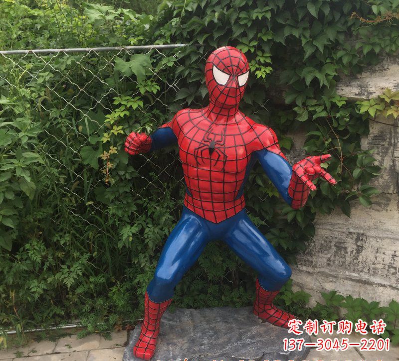 宁波玻璃钢蜘蛛侠一座精致的雕塑