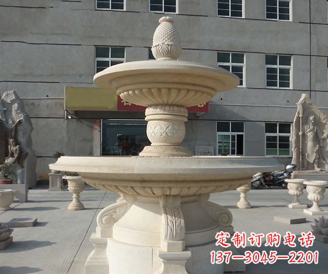 宁波菠萝式喷泉小区景观石雕