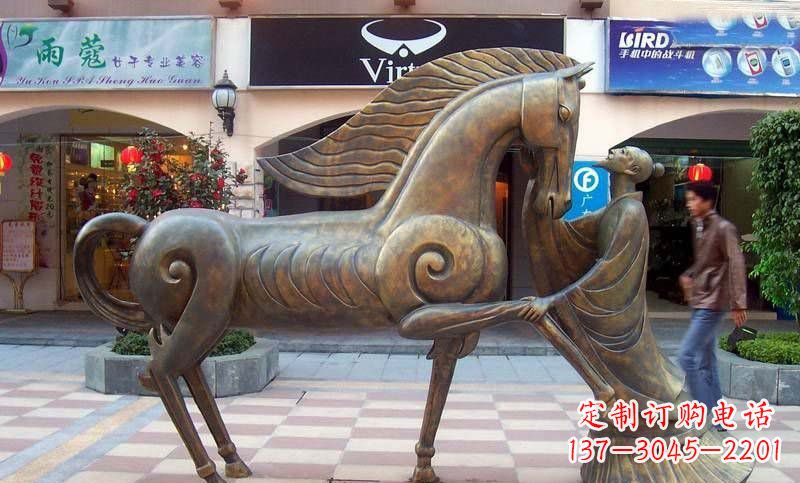 宁波伯乐和千里马铜雕