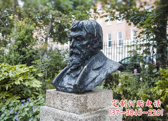 宁波伯特兰·罗素铜雕胸像-世界名人英国著名哲学家雕塑