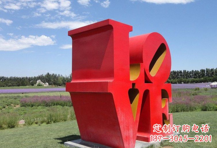 宁波不锈钢love字母 雕塑