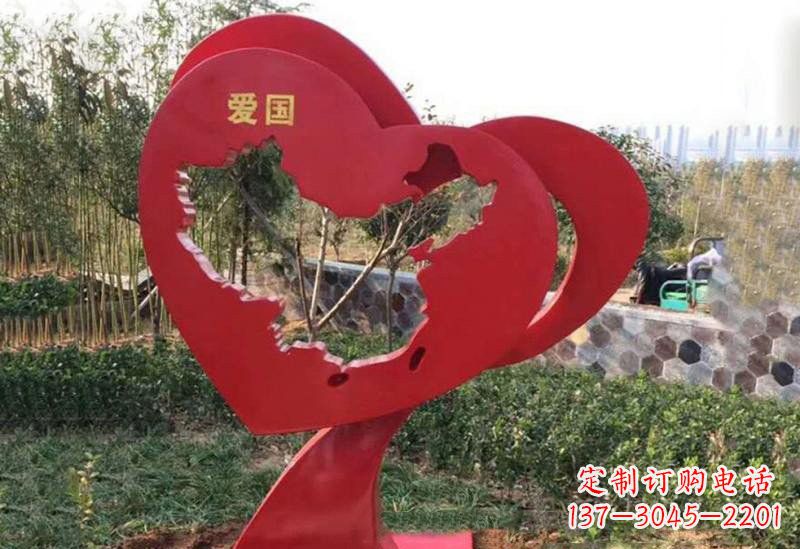 宁波不锈钢爱国镂空中国地图雕塑