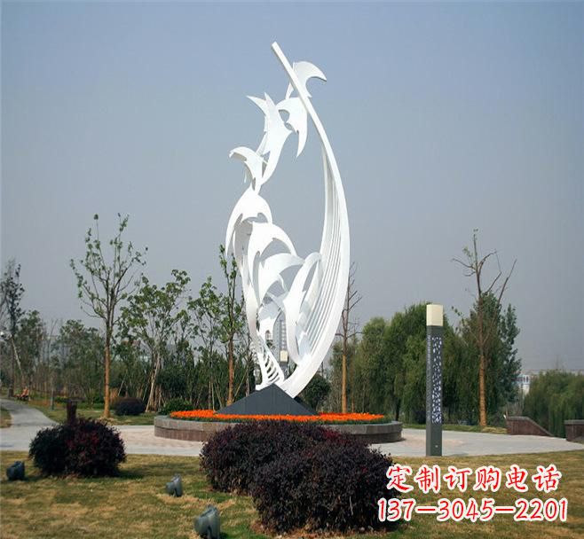 宁波不锈钢爱心大雁雕塑