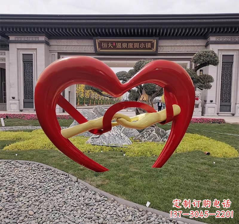 宁波不锈钢爱心字母雕塑