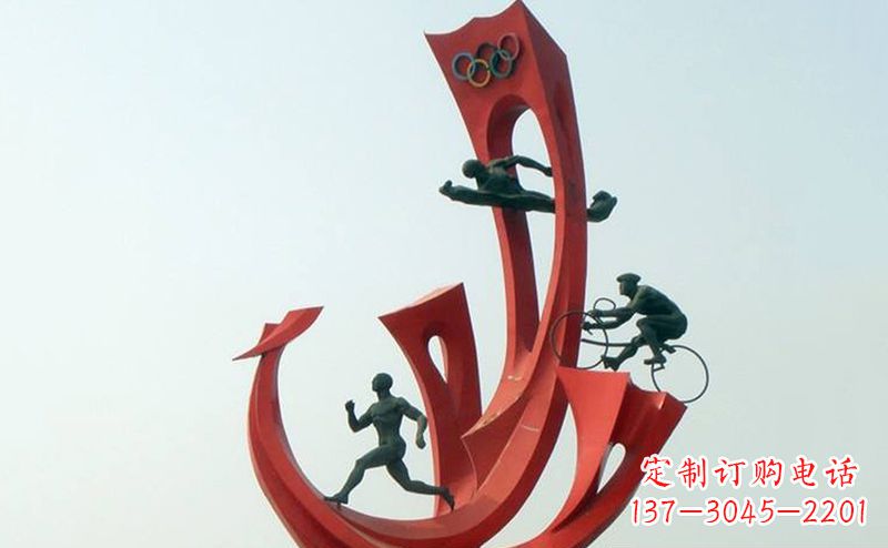 宁波运动员雕塑缅怀奥运会的荣耀