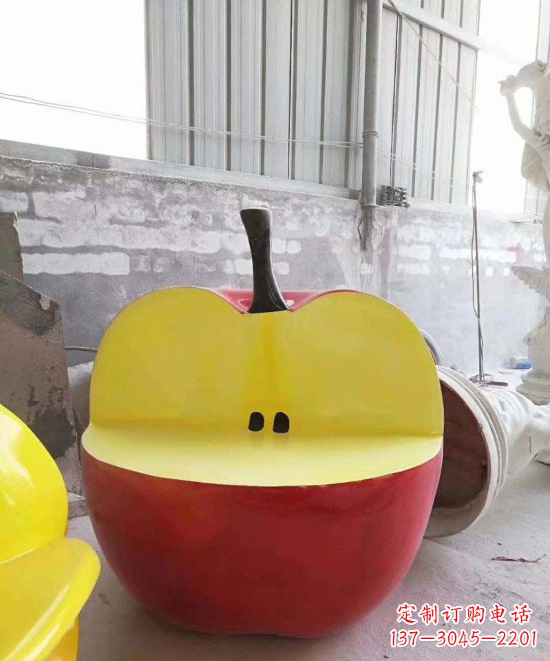 宁波不锈钢苹果雕塑精致而经久不衰
