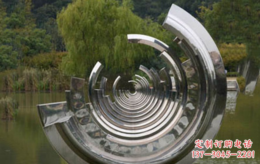 宁波不锈钢半圆字母景观雕塑