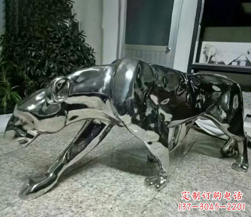 宁波不锈钢豹子雕塑