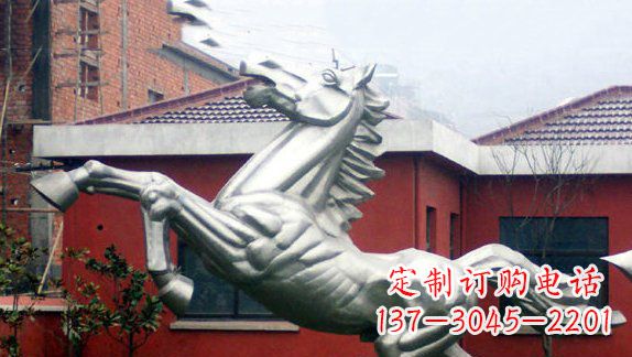 宁波不锈钢奔马雕塑 (2)