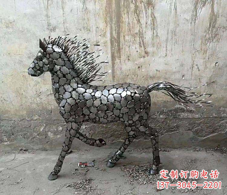 宁波不锈钢奔马动物雕塑