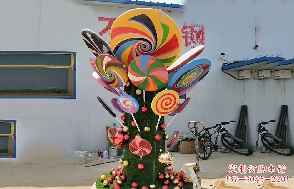 宁波不锈钢彩色棒棒糖雕塑艺术与景观的完美结合