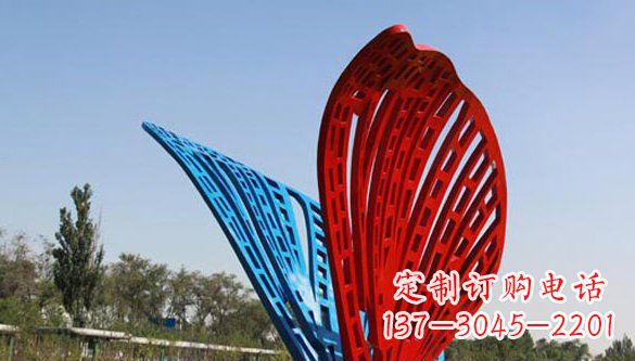 宁波不锈钢彩色蝴蝶抽象雕塑