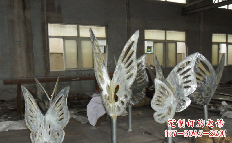 宁波不锈钢彩色蝴蝶景观雕塑