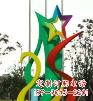 宁波不锈钢彩色飘带装饰雕塑
