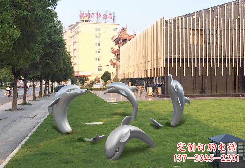 宁波不锈钢海豚雕塑艺术与环保的完美结合
