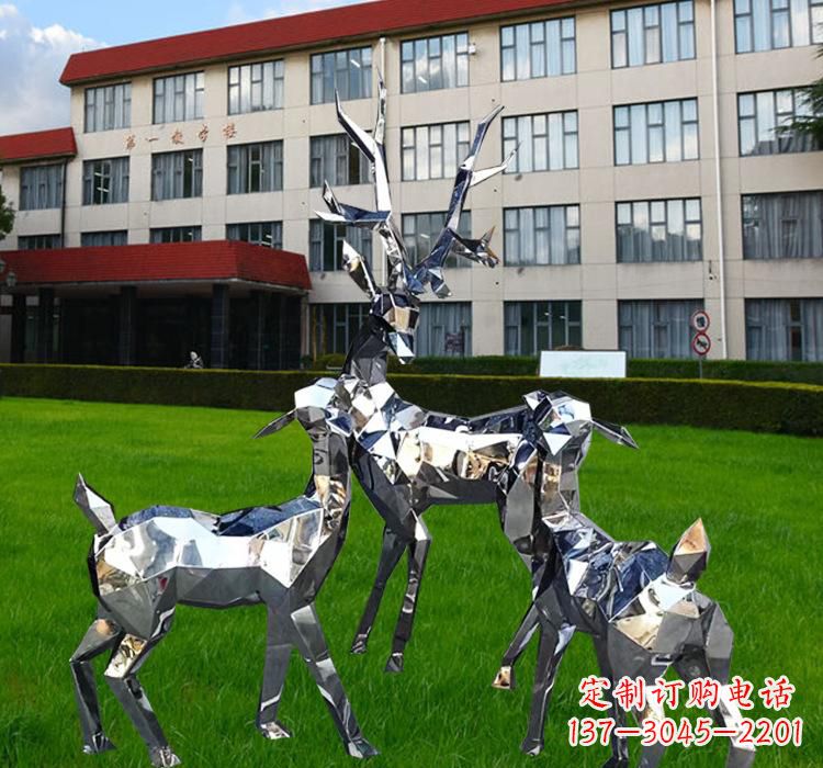 宁波不锈钢麋鹿雕塑美观耐用的艺术品