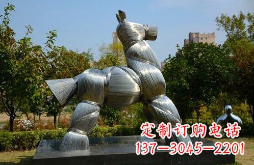 宁波不锈钢草扎马雕塑