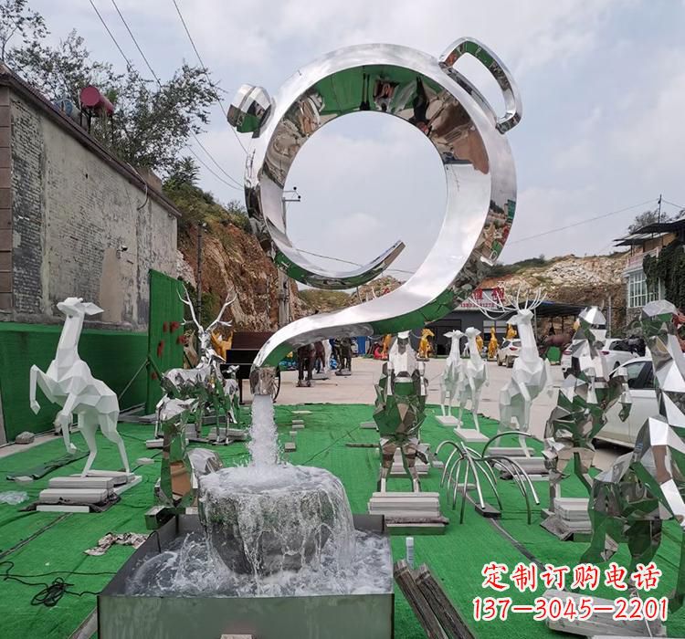 宁波不锈钢茶壶雕塑精致美观的艺术品