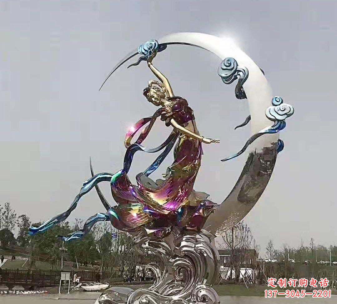 宁波不锈钢嫦娥奔月造型雕塑