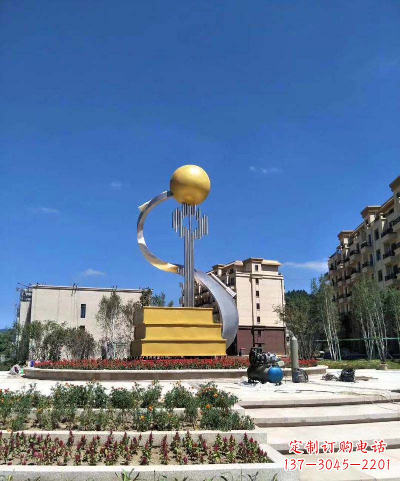 宁波不锈钢成功钥匙雕塑