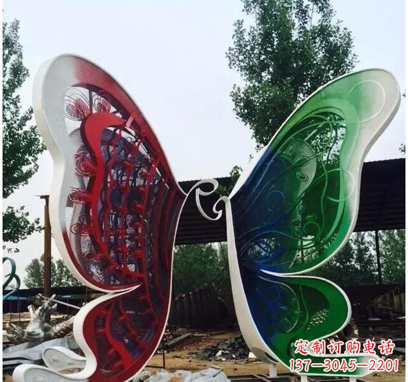 宁波不锈钢城市彩色蝴蝶雕塑