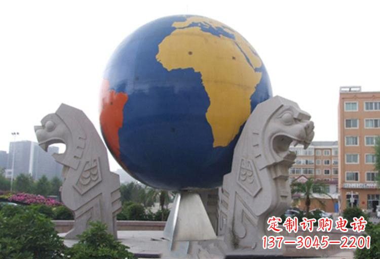 宁波不锈钢城市彩色地球雕塑