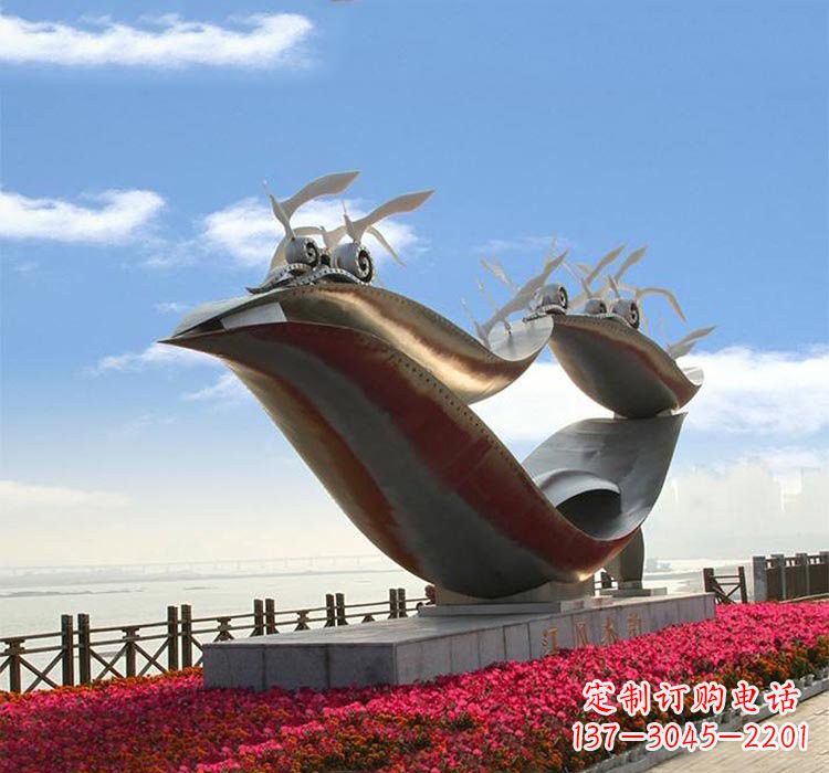 宁波海鸥雕塑——点缀不锈钢城市