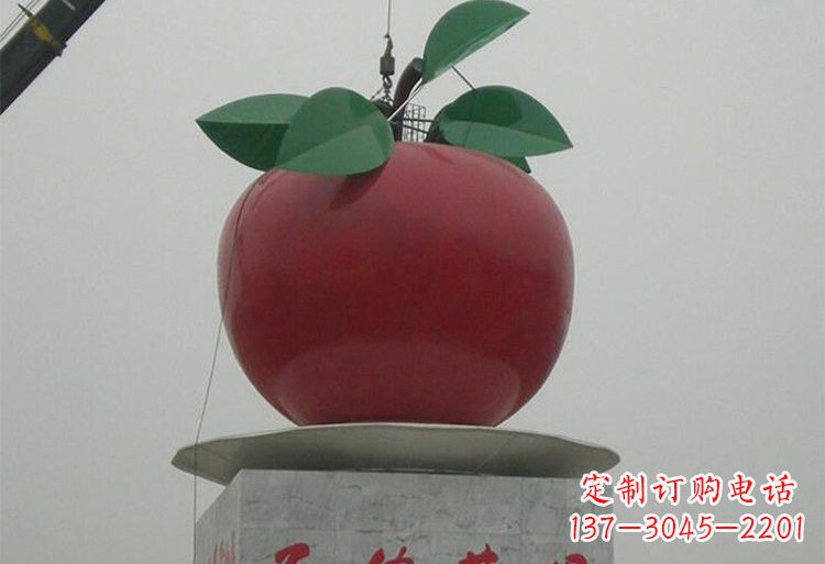 宁波不锈钢城市大型苹果雕塑