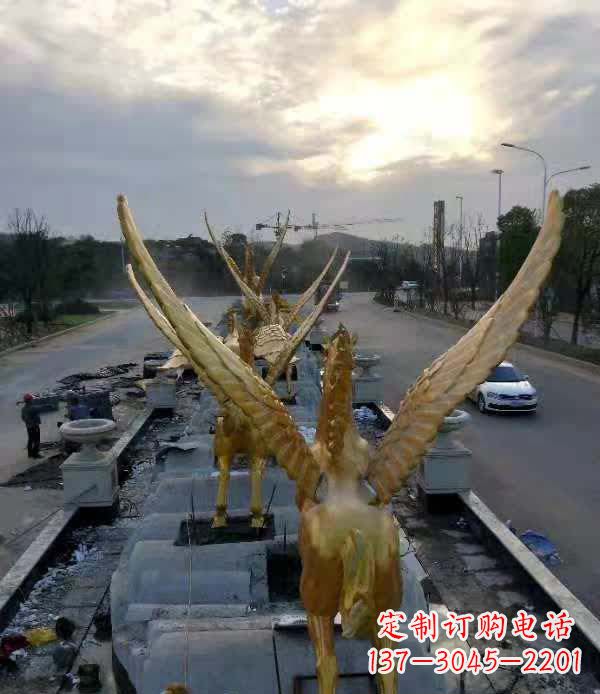宁波不锈钢城市飞龙雕塑