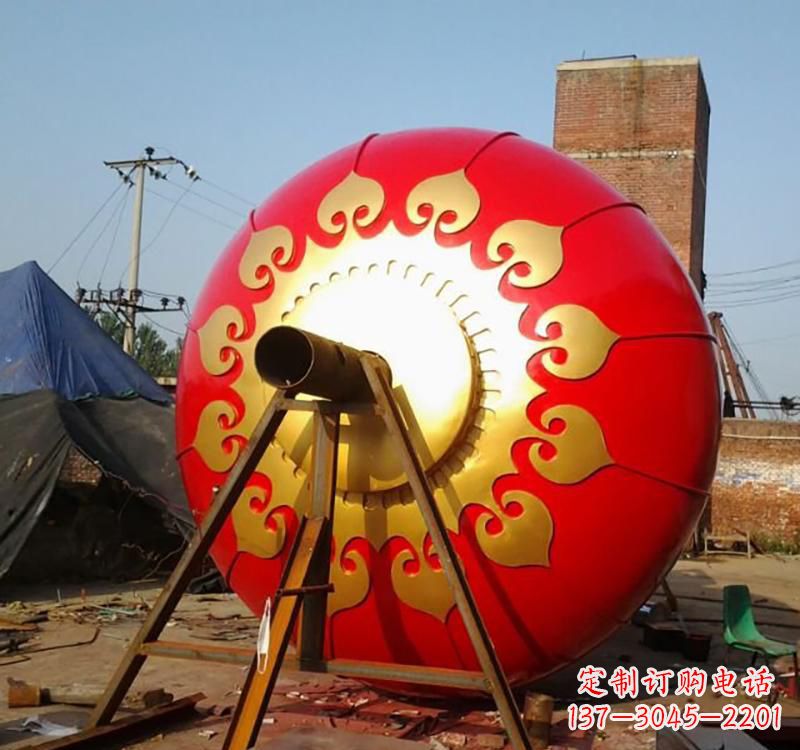 宁波不锈钢城市红色灯笼雕塑灯笼象征着繁荣
