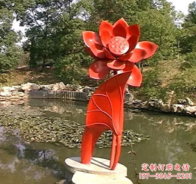 宁波不锈钢荷花雕塑激发城市艺术灵感